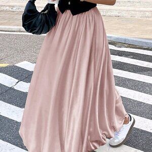 Pink Casual Women's Plain Color Pencil Skirt